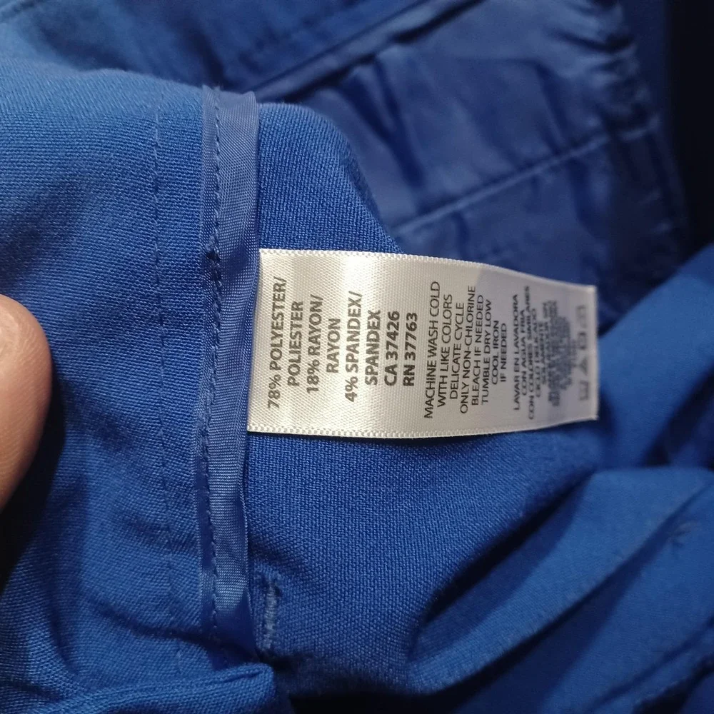Rafaella Dress Pants Womens 4 Blue Ponte Slim Fit Stretch Workwear Career